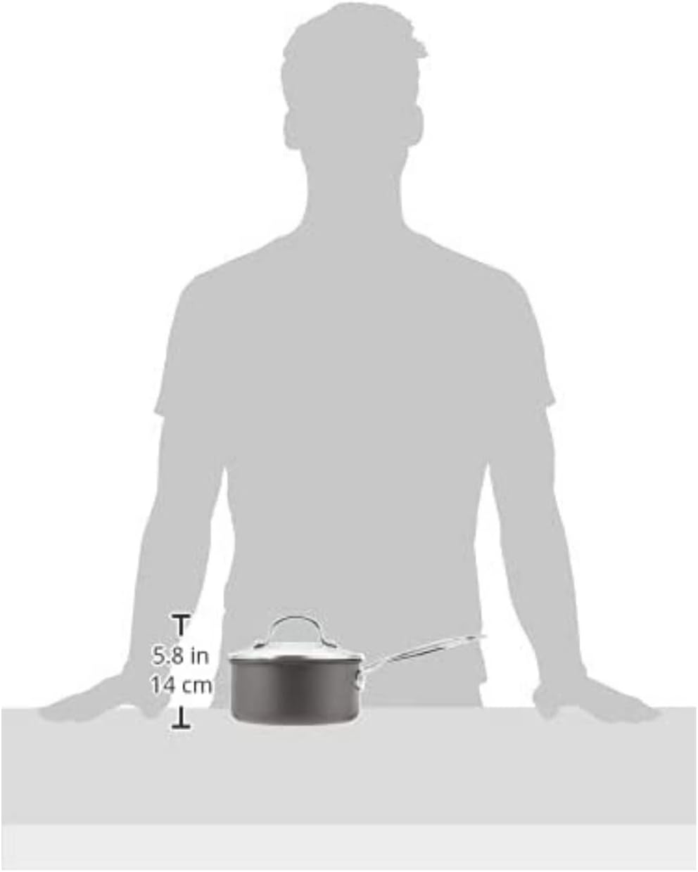 Cuisinart Chef's Classic Nonstick Hard-Anodized 1.5-Quart Saucepan with Lid, Black