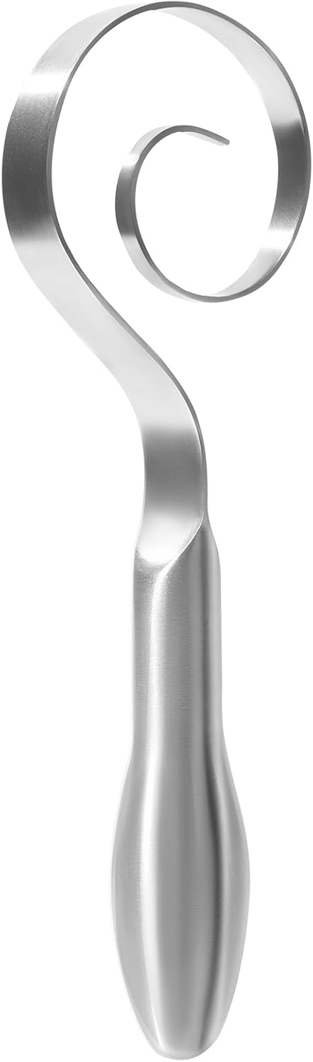 Seamless Dough Whisk, 18/10 Stainless Steel Danish Dough Wisk, 9" Bread Whisk for Sourdough, Cookies, Pizza, Pastry, Dishwasher Safe Dough Hook