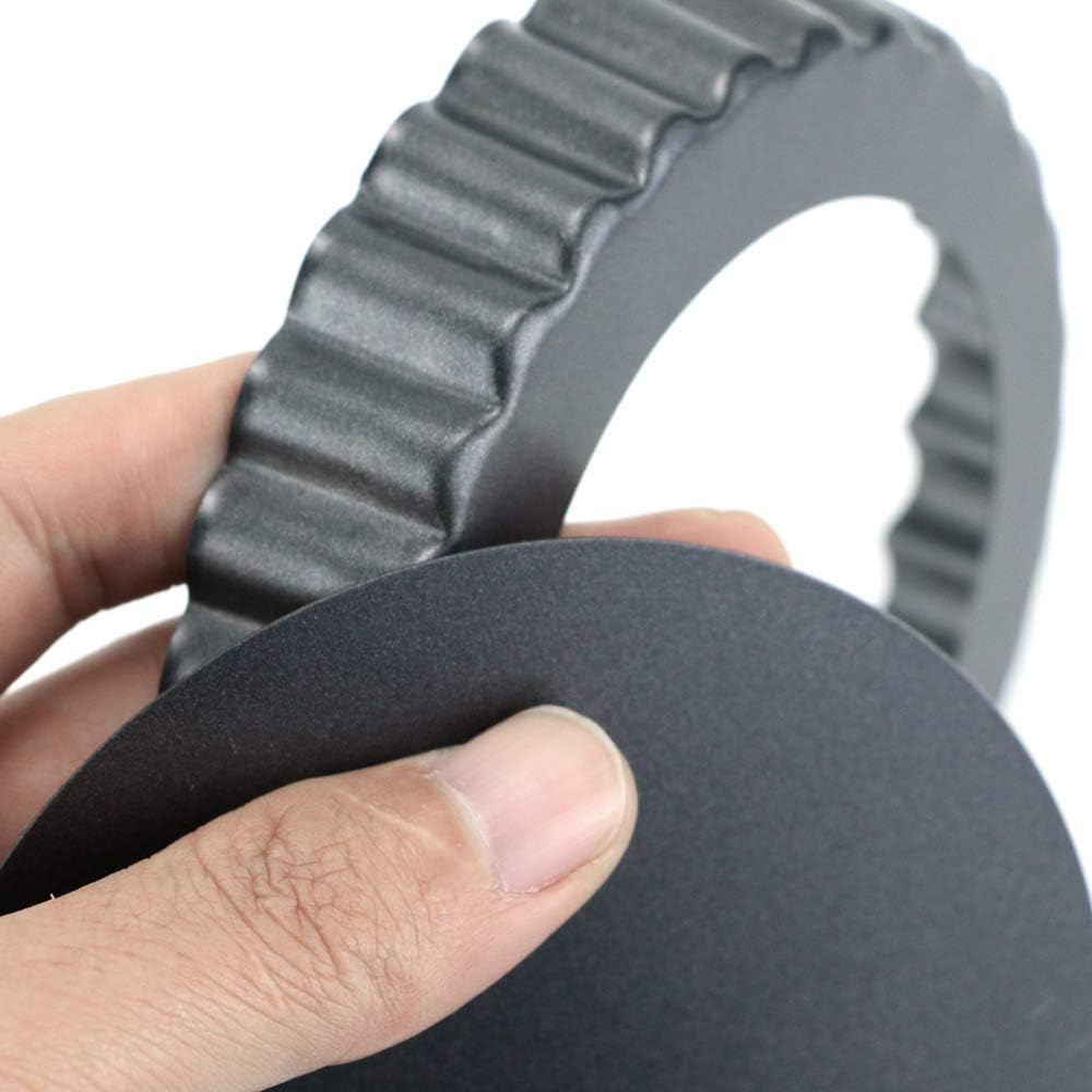 6 Pack 5 Inch Mini Tart Pans with Removable Bottom, Nonstick Round Quiche Pan Heavy Duty Fluted Sides for Tartlets, Mousse Cakes, Dessert Baking