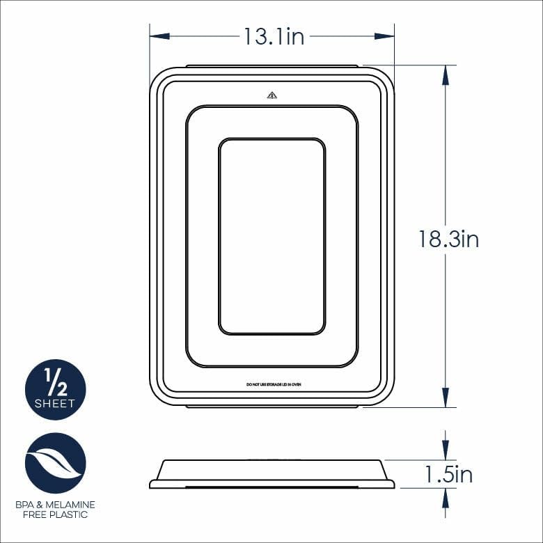Nordic Ware Naturals Half Sheet Set - USA Made Aluminum Commercial Quality Sheet Pan for Baking or Roasting, Encapsulated Galvanized Steel Rim Prevents Warping, 2pk Half + Lid