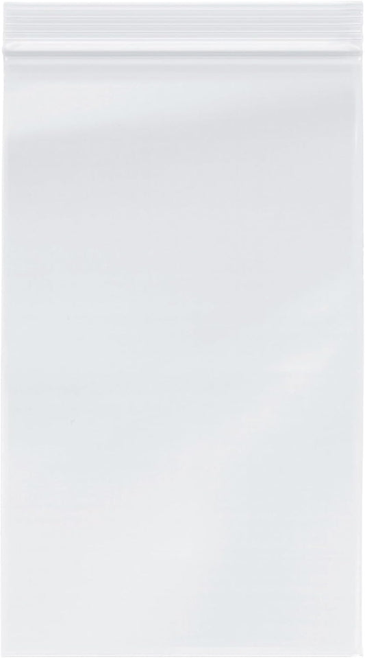 Plymor 6" x 10" (Pack of 100), 4 Mil Heavy Duty Zipper Reclosable Plastic Bags