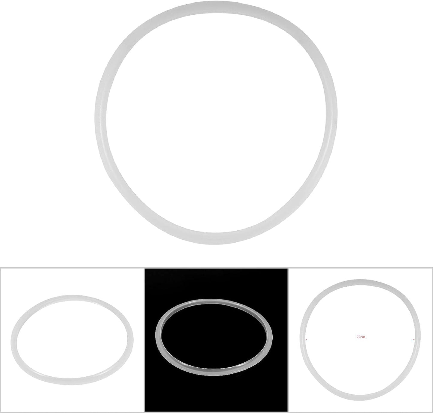 Pressure Cooker Sealing, 22/24/26/32cm Dia Clear Silicone Gasket Sealing Cookware Accessories Replacement High Temperature for Household Restaurant(Diameter 26CM)