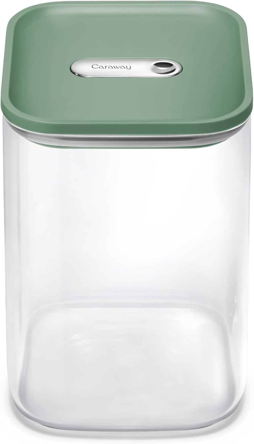 Caraway 4qt Glass Airtight Food Storage Container with Lid – Non-Toxic, BPA-Free Kitchen Storage Container – Stackable, Space-Saving Airtight Container for Dry Goods and More - Sage