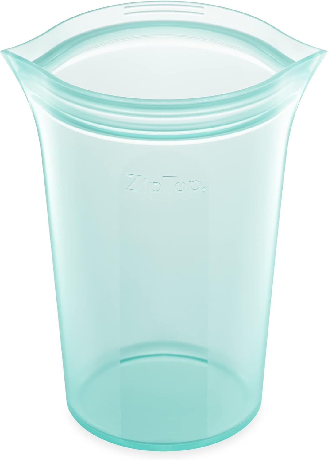 Zip Top Reusable Food Storage Bags | Large Cup [Teal] | Silicone Meal Prep Container | Microwave, Dishwasher and Freezer Safe | Made in the USA