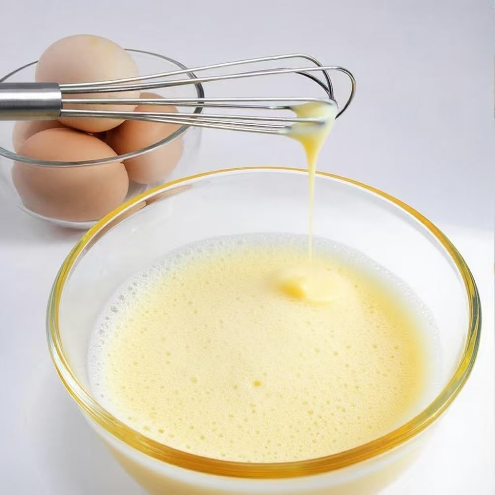 FLYINGSEA Whisks,Small whisk,Egg Whisk,10.5" Stainless Steel Whisk,Mini whisk,Whisk stainless steel,Cooking and Kitchen Gadget.(1 Pcs)