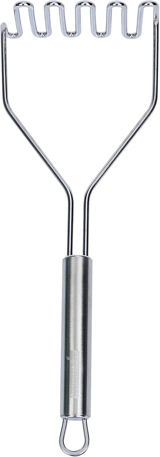 Restaurantware-German Standard Wire Mashers With Ergonomic Handle, 6 Heavy-Duty Potato Mashers - Dishwashable, Durable, Stainless Steel Food Masher, For Avocado, Beans, Sweet Potatoes, And, More
