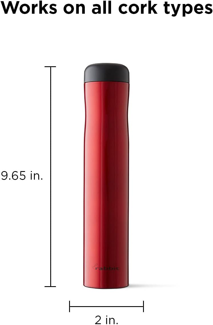 Rabbit Automatic Electric Corkscrew Wine Bottle Opener (Metallic Red)