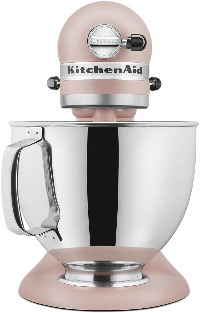 KitchenAid Artisan Series 5 Quart Tilt Head Stand Mixer with Pouring Shield KSM150PS, Feather Pink