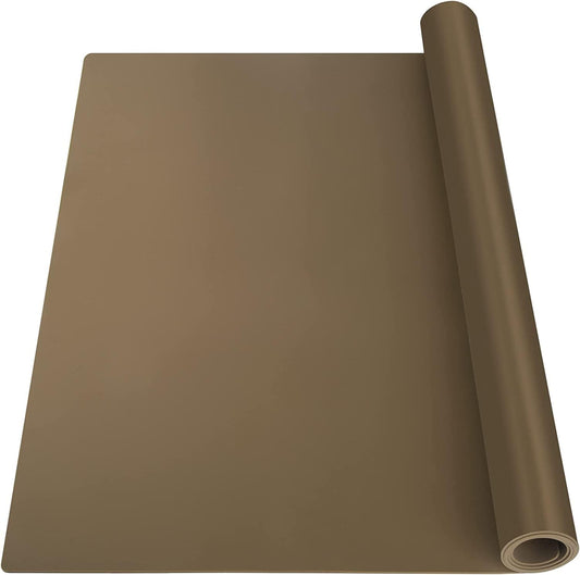 Silicone Mats for Kitchen Counter, Nonslip Silicone Mats for Crafts Countertop Protector Heat Resistant Mat (78.7” x 15.7”, Taupe)