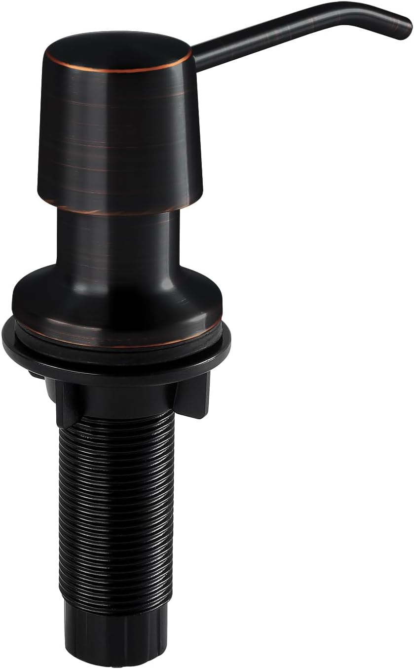 Soap Dispenser - 4” Spout and 16oz Capacity Bottle - Built in Sink Soap Dispenser for Kitchen Sink - Oil Rubbed Bronze Countertop Soap Dispenser Pump with 47" Extension