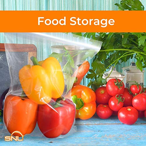 SNL Quality Zipper Lock Reclosable Clear Disposable Plastic Bags, Strong | Assorted Large Bag Sizes - 6" X9", 8" X 10", 9" X 12", 10" X 13" - 2 MIL - 400 Bags