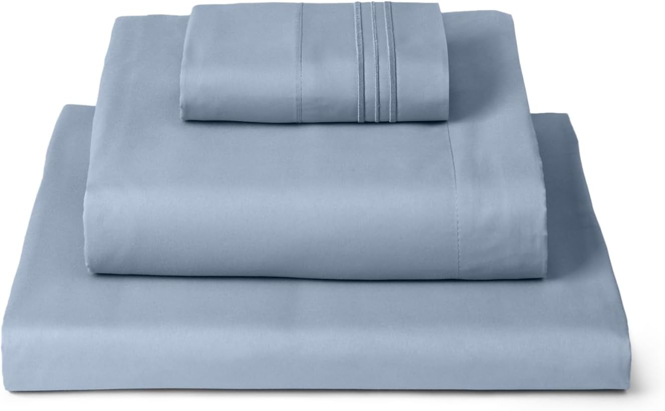 Mellanni Twin XL Sheets Set - 3 PC Iconic Collection Bedding - Hotel Luxury, Extra Soft, Cooling Bed Sheets - Wrinkle, Fade, Stain Resistant (Twin Extra Long, Blue Hydrangea)