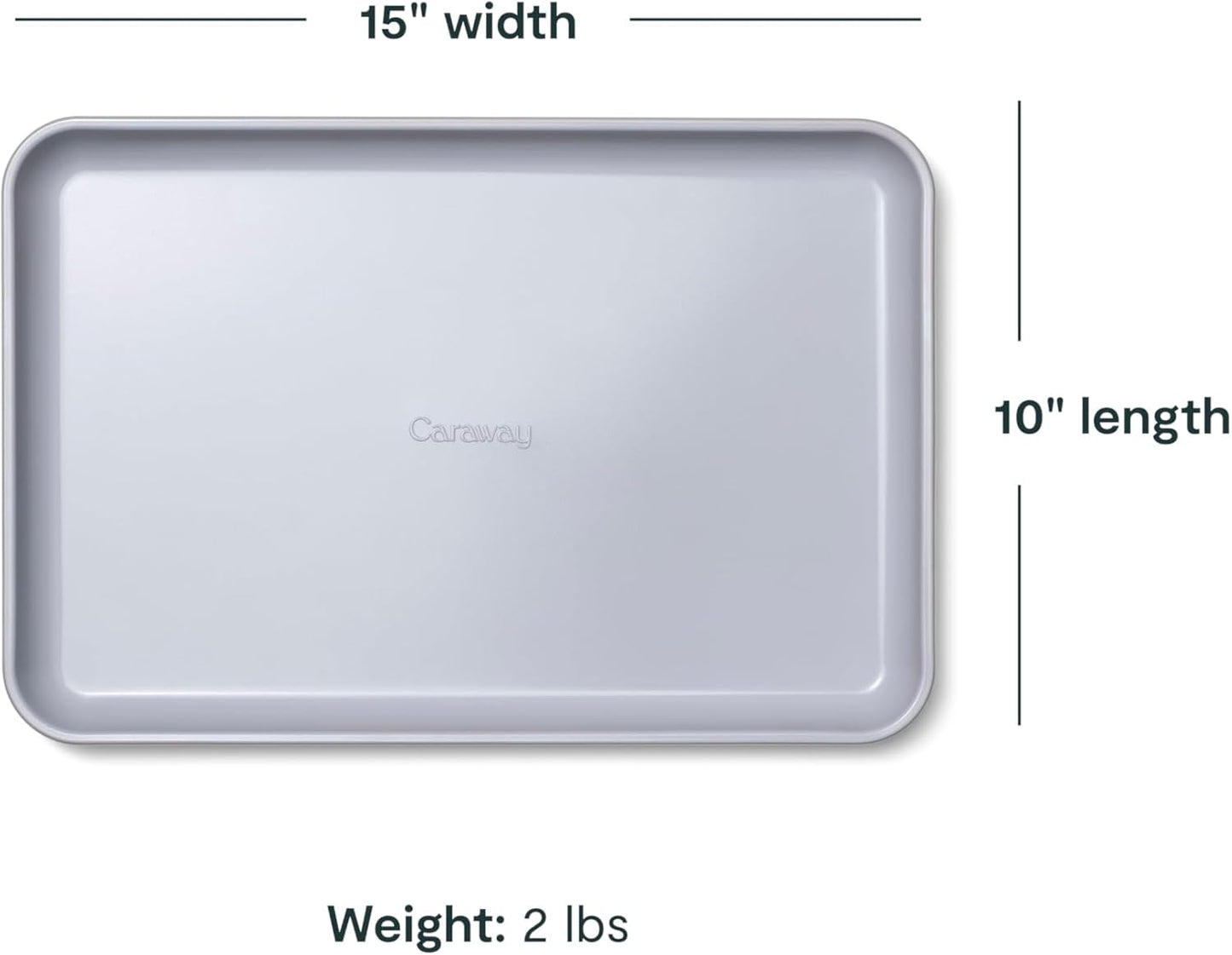 Caraway Non-Stick Ceramic Medium Baking Sheet - Naturally Slick Ceramic Coating - Non-Toxic, PTFE & PFOA Free - Perfect for Baking, Roasting, and More - Medium (15" x 10") - Cream