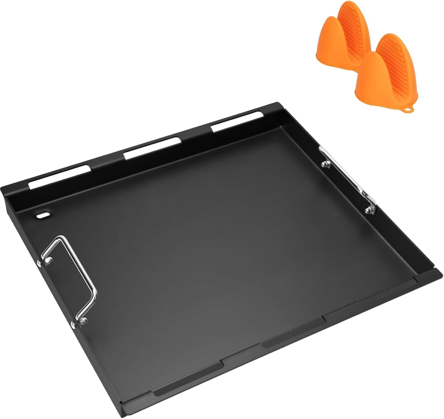 DELSbbq 6787 Full-Size Grill Griddle Insert for Weber Spirit 300 Series Gas Grills, Non-Stick Flat Top Griddle Replacement for Weber Spirit I & II 300 Series E-310 E-320 S-310 S-320 Series