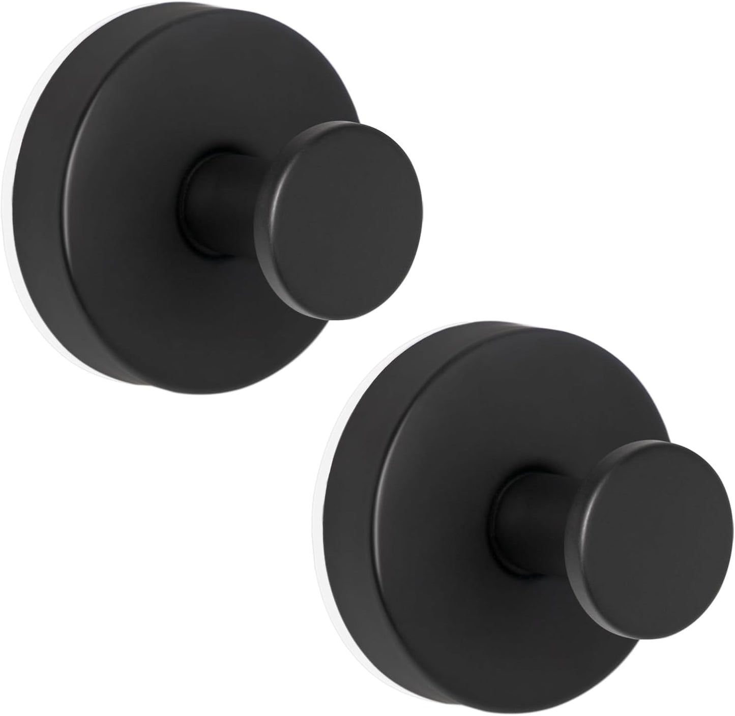 ZESLMG Suction Cup Hooks for Shower Wall, Door Wreaths, Removable Inside Shower Towel Hooks for Bathroom Window Glass Kitchen- Bath Robe Loofah Suction Hooks for Hanging More Surfaces (Black, 2 Pack)