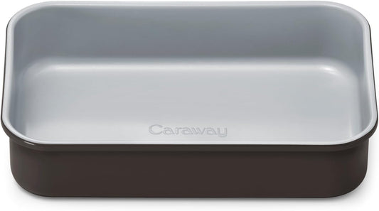 Caraway Nonstick 9” x 6.5” Small Rectangle Baking Pan – Non-Toxic, PTFE & PFOA Free – Aluminized Steel Core – Deep Ceramic Baking Pan for Casseroles, Lasagna & More - Black