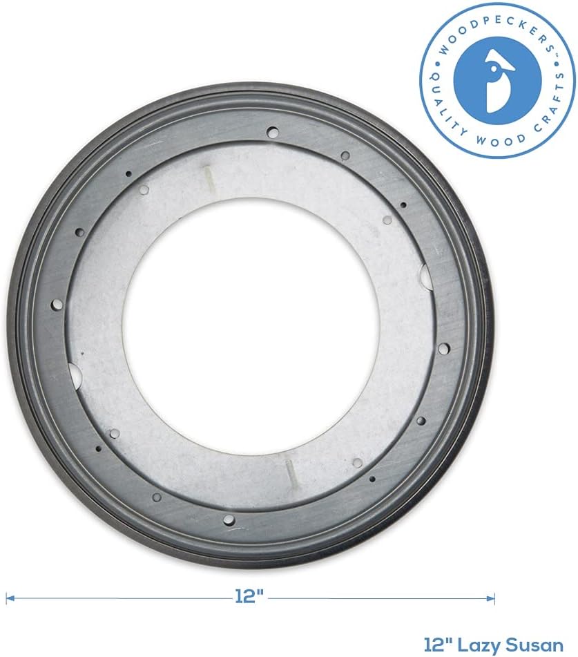 Lazy Susan Hardware, 12 inch, 1,000 lbs. Load Capacity, Pack of 5 Steel Lazy Susan Turntable Ball Bearing, by Woodpeckers