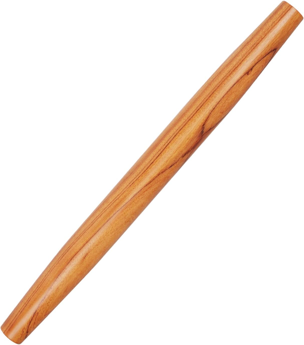 Natural Solid Bubinga Wood French Rolling Pin for Baking | Tapered Edges Type | High-Density Professional Dough Roller (French rolling pin - 15.75‘L)