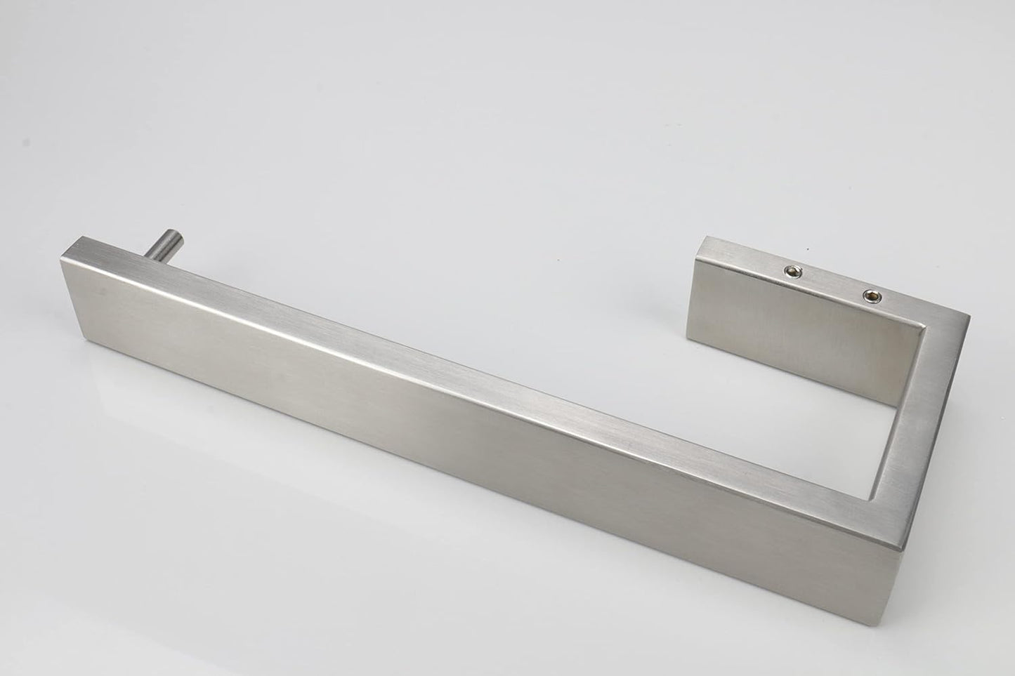 TocTen Hand Towel Holder/Towel Ring - Thicken SUS304 Stainless Steel Bathroom Hand Towel Hanger, 9 Inch Heavy Duty Wall Mounted Towel Rack, Square Hand Towel Bar for Bathroom Hardware (Brush, 9 in)