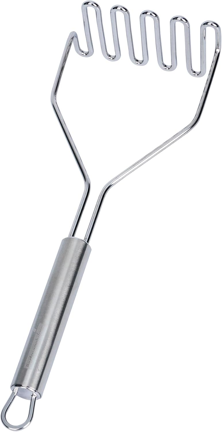Restaurantware-German Standard Wire Mashers With Ergonomic Handle, 24 Heavy-Duty Potato Mashers - Dishwashable, Durable, Stainless Steel Food Mashing Tool, For Avocado, Beans, Sweet Potatoes, And More