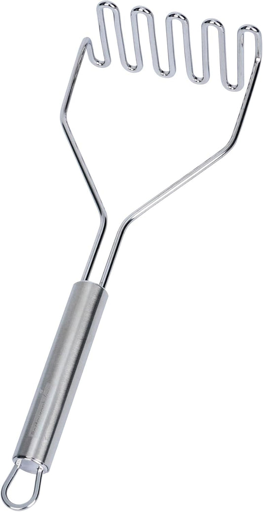 Restaurantware-German Standard Wire Mashers With Ergonomic Handle, 6 Heavy-Duty Potato Mashers - Dishwashable, Durable, Stainless Steel Food Masher, For Avocado, Beans, Sweet Potatoes, And, More