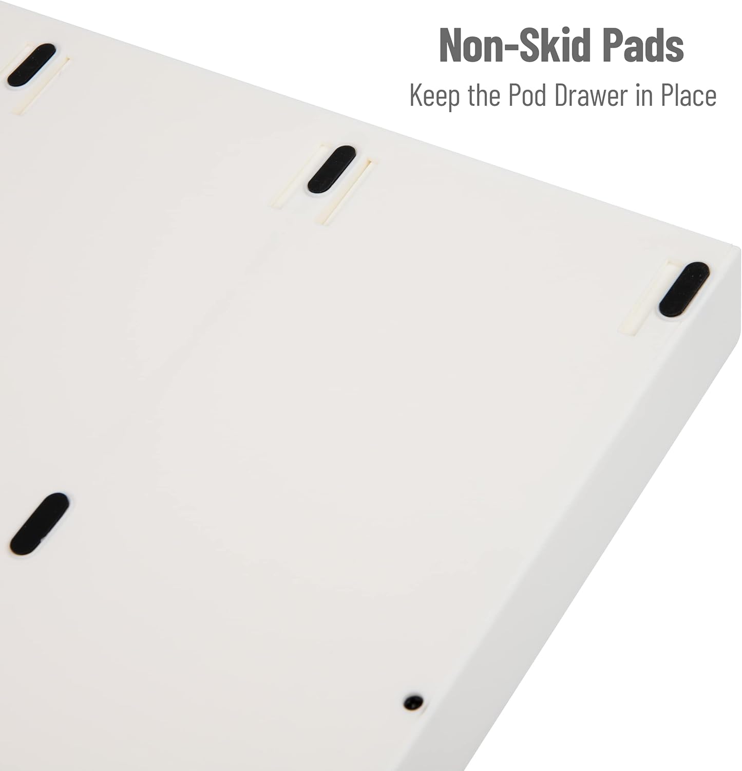 Mind Reader Single Serve Coffee Pod Organizer with 3 Drawers, 36 Pod Capacity, Countertop , 12.25"L x 13.5"W x 2.5"H, White