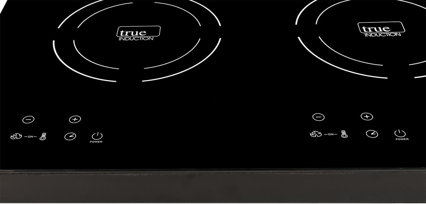 TI-2B 23 inch Built-In Dual Burner Induction Glass-Ceramic Cooktop, 1750W, UL858 Certified