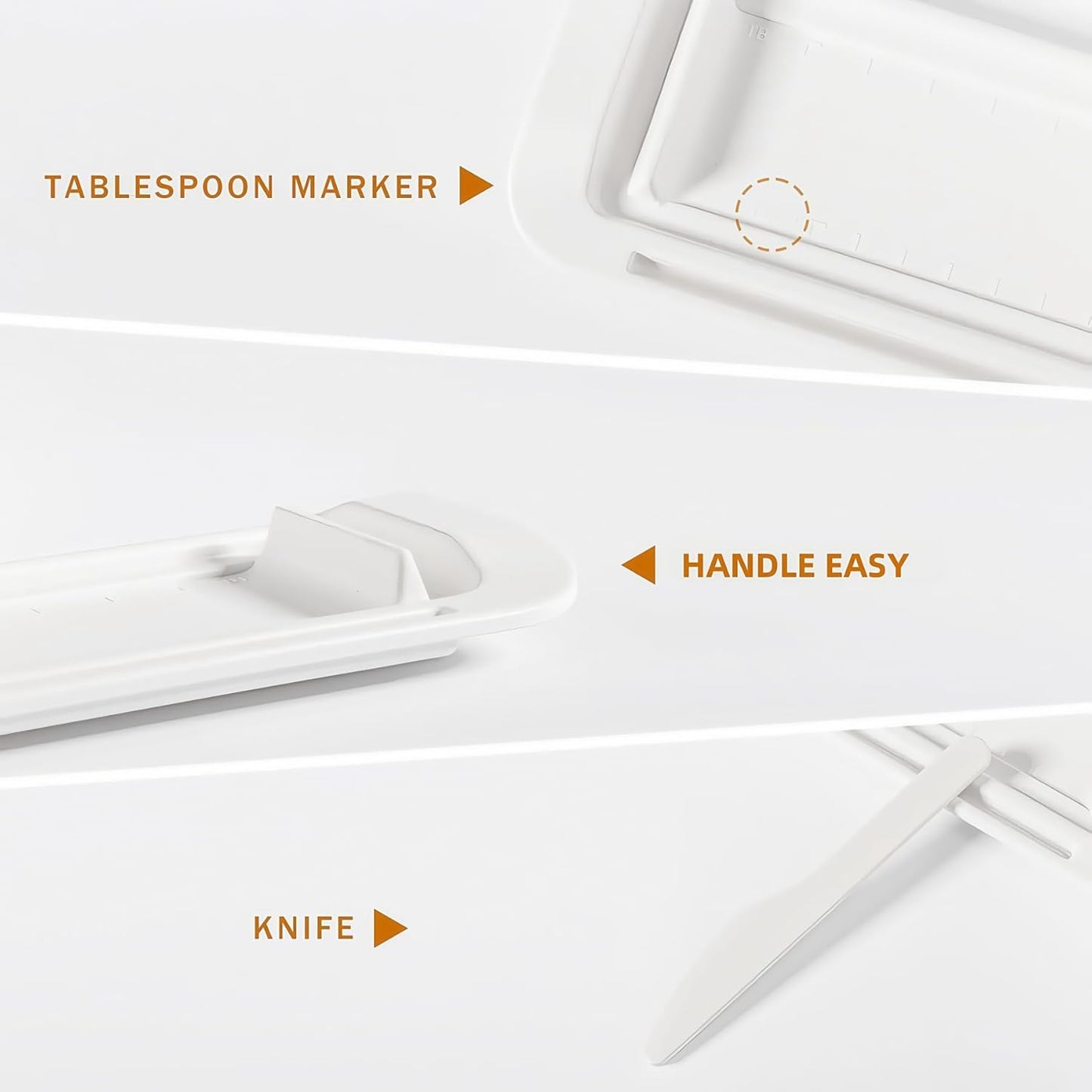 Butter Dish with Lid for Countertop, Butter Dish with Knife, Butter Keeper for Kitchen or Fridge, Bamboo Fiber Butter Tray, Butter Holder for 1 Stick Butter, BPA-free, Dishwasher Safe(White)