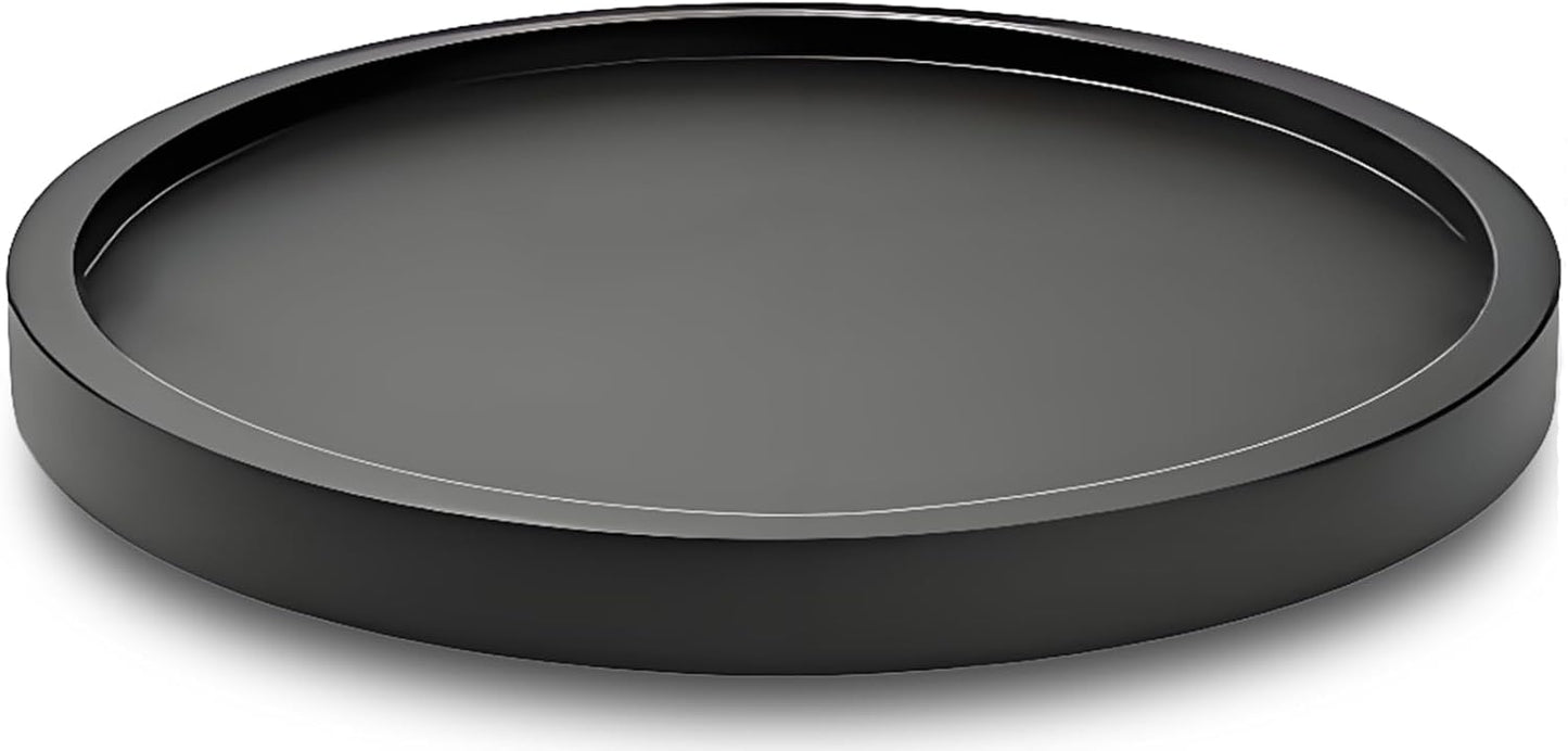 9" Black Bamboo Lazy Susan Organizer Kitchen Turntable for Cabinet Pantry Table Organization