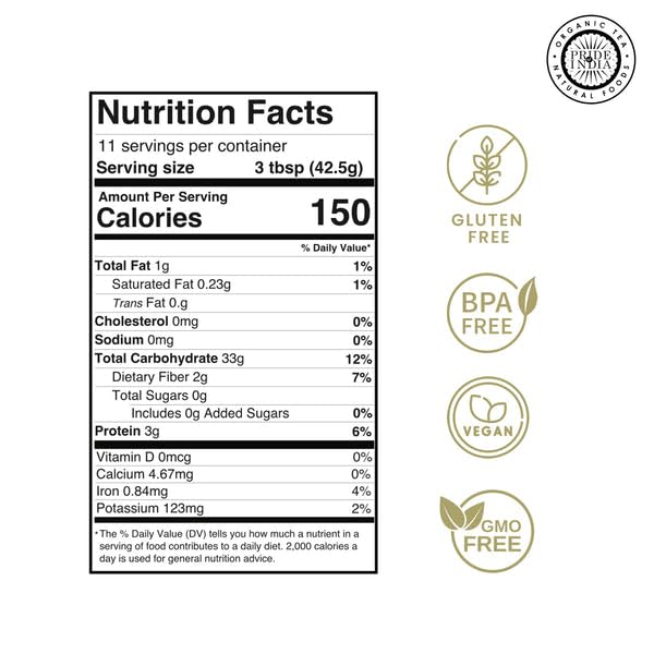 Pride of India - PACK of 6 - Brown Rice Flour 1 lbs (454 gm) Slightly Nutty Earthy Taste Milled in Small Batches- Used for Cooking Baking Coating Thickening Cakes Soups Noodles Dumplings Pastries