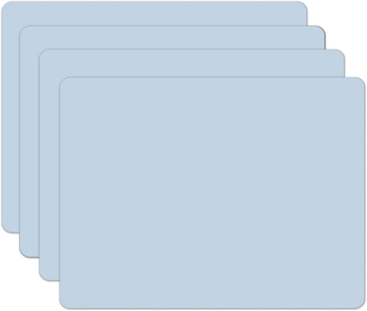 Silicone Placemats, Food-Grade Non-Slip Waterproof, Dining, Stain Resistant, Countertop Protector, Kitchen Counter Mat, Heat Resistant, Baking mat Dishwasher Safe (15.7x11.8Inch-4pack, Blue)