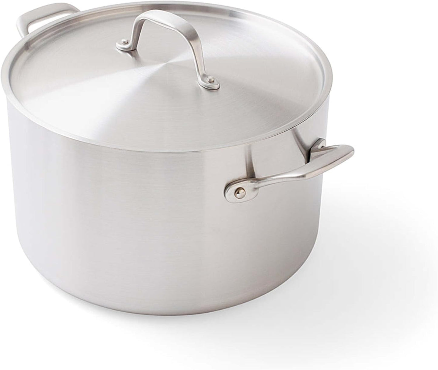 Daniel Boulud Kitchen - 10pc Cookware Set - French Inspired 5-Ply Stainless Steel Pots & Pans Cooking Set, Sturdy Heat-Resistant Handles, Induction Compatible & Oven Safe