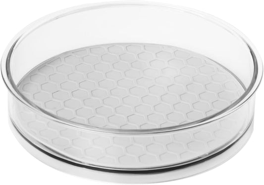 Spectrum Lazy Susan Organizer, Hexa Round Small (1-Pack) - Lazy Susan Turntable for Cabinet, Refrigerator, Pantry, Table, & Shelf - Rotating & Spinning Pantry Organization & Storage for Fridge