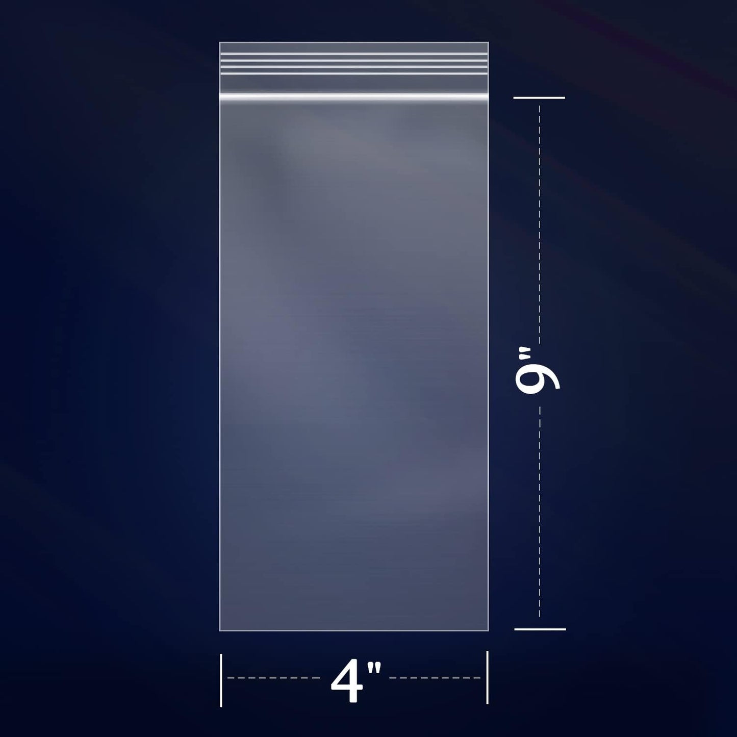 iMailer - 500 Pcs -4" x 9" Incense Bags-Resealable Zip Bags for Snack, Necklaces, Jewelry, Packaging & Shipping