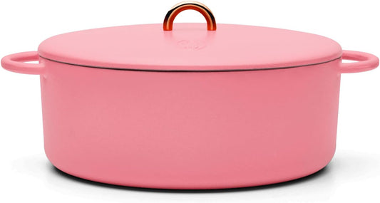 Great Jones Dutchess Cast Iron Dutch Oven Pot With Lid (Taffy) - Large 6.75 Quart Size, Dual Handles - All Stovetop Safe - 500° Dutch Oven For Bread Baking | Dishwasher Friendly