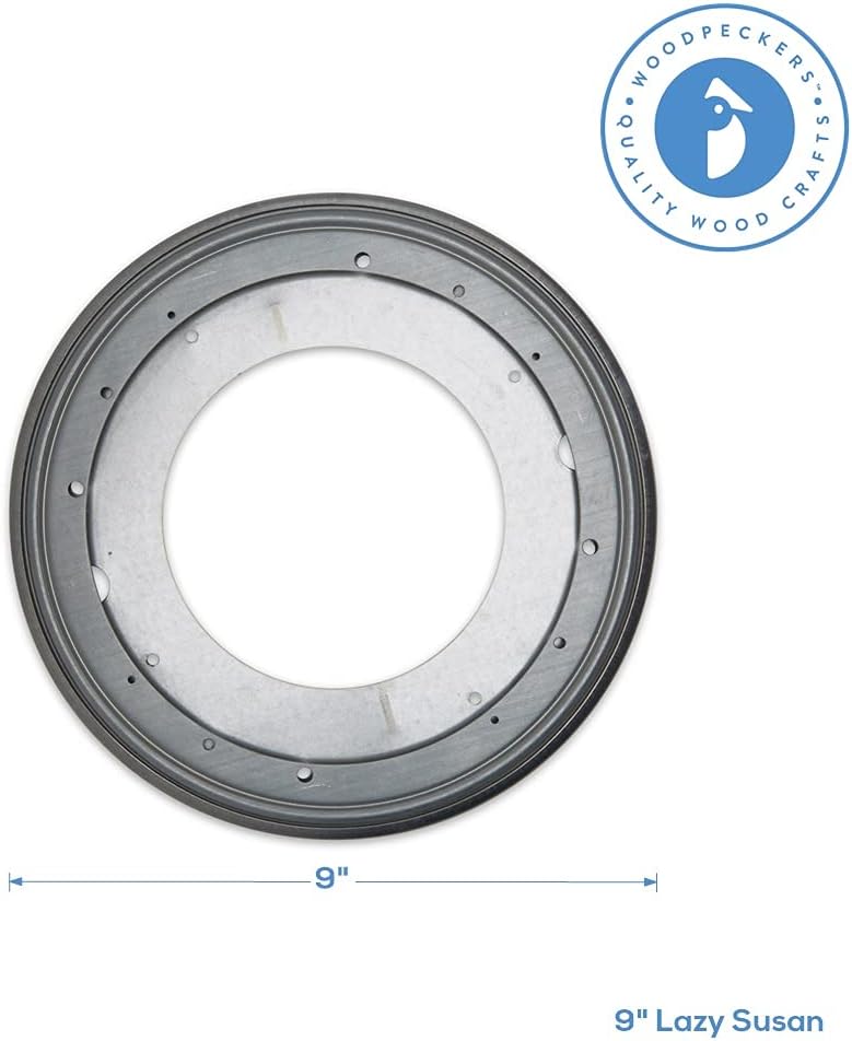 Lazy Susan Hardware, 9 inch, 750 lbs. Load Capacity, Pack of 1 Steel Lazy Susan Turntable Ball Bearing, by Woodpeckers