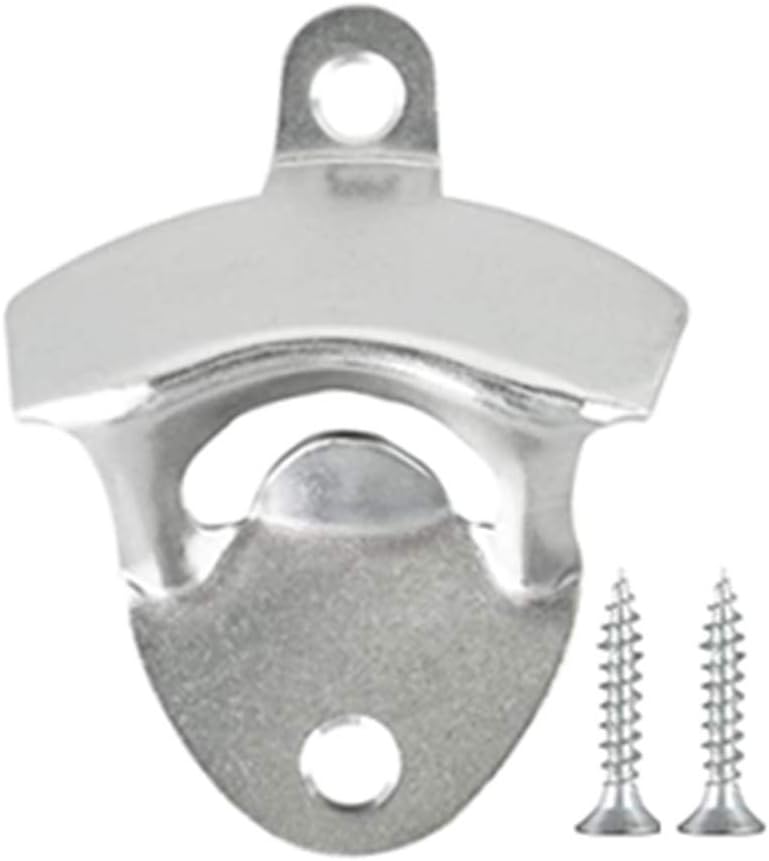 20 Pack Bottle Opener Wall Mounted, Vintage Beer Bottle Opener with Screws for Bars KTV Hotels Homes, (Silver)