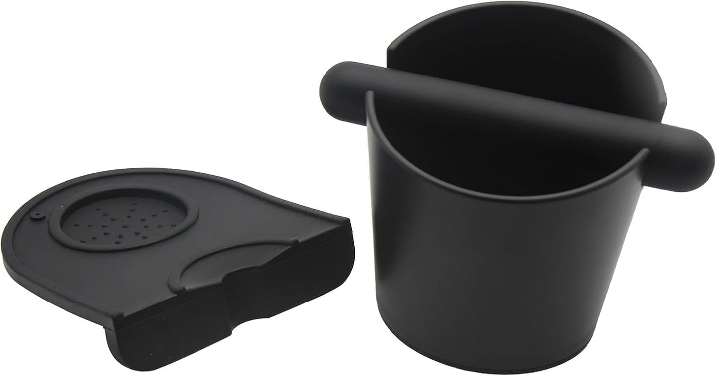 5inch Knock Box Espresso Knock Box Silicone coffee Tamper Mat Espresso Machine Accessories Set of 2 with Removable Knock Bar and Anti-Slip Base for Home Office Barista Tools for Bar Shop