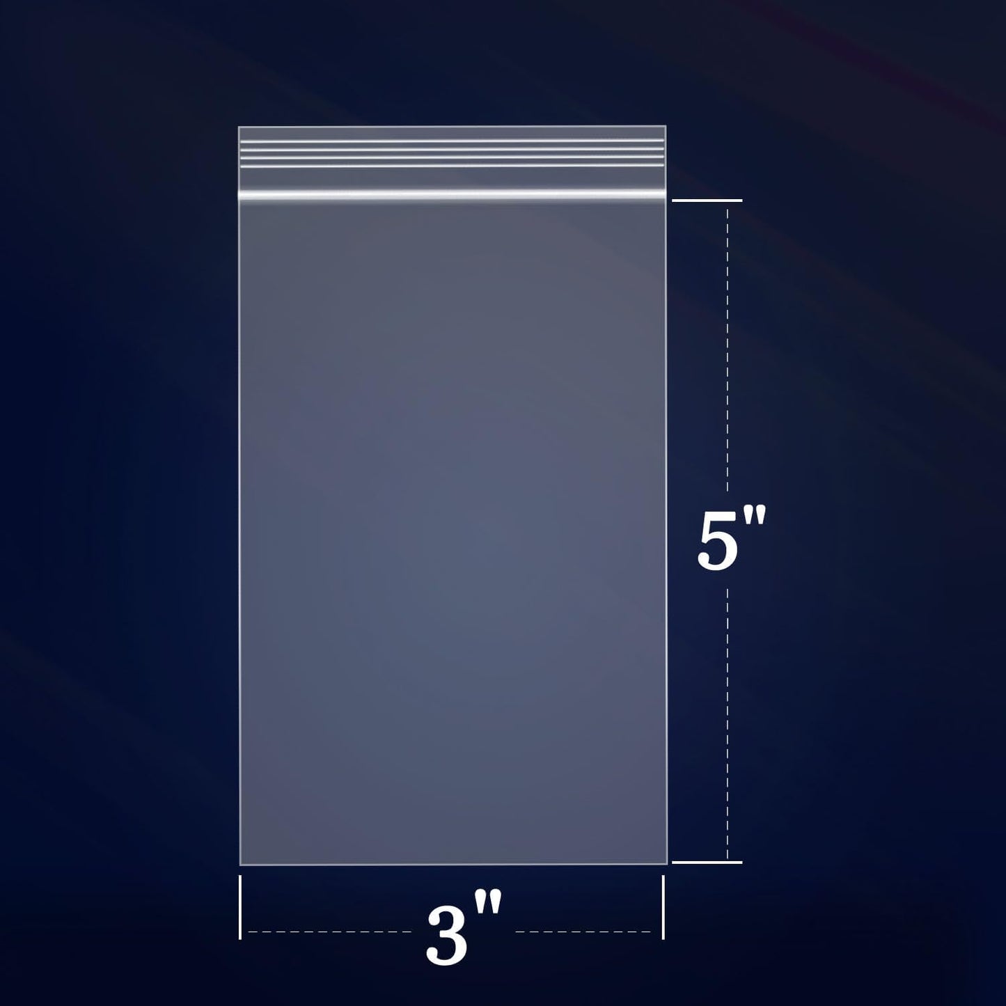 iMailer - 500 Count - 3" x 5" Small Zip Bags - Plastic Zip Poly Bags 2 Mil Baggies with Lock Seal Zipper for Snack, Treats, Party Favors, Photo, Jewelry