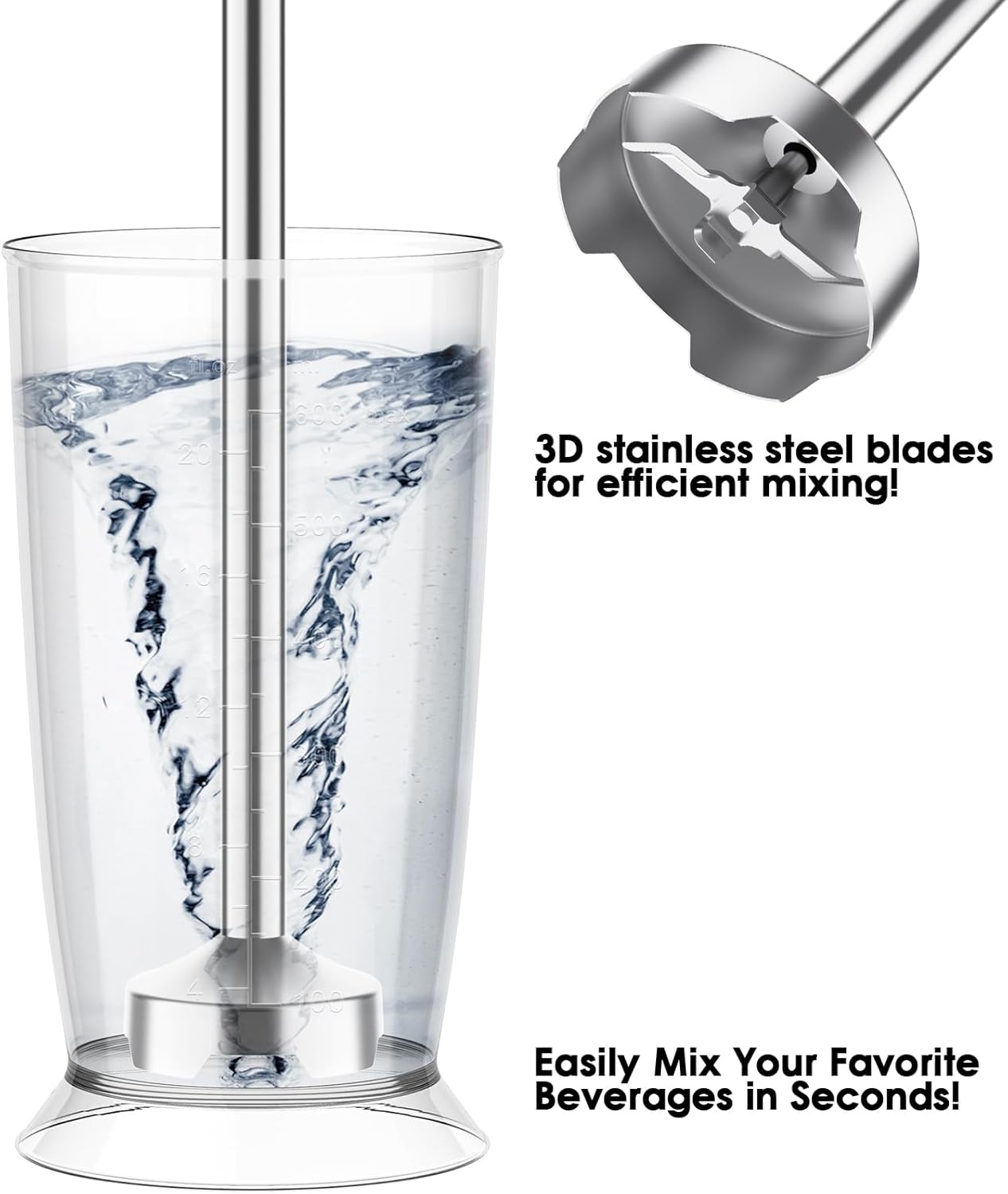 Multi-Use 5 in 1 Immersion Blender 3.0, BPA-Free, 800W 12 Speed Hand Blenders for Kitchen, Copper Motor Stainless Steel Blade Emulsion Blender Handheld with Chopper, Whisk and Frother, Red