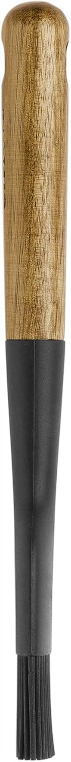 STAUB Pastry Brush, Perfect for Evenly Glazing Pastries and Basting Meats, Durable BPA-Free Matte Black Silicone, Acacia Wood Handles, Safe for Nonstick Cooking Surfaces