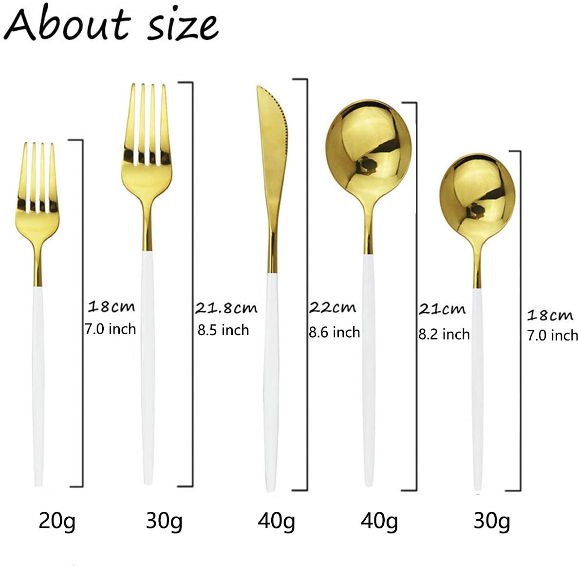 JASHII 20-Piece Stainless Steel Satin Finish Flatware Set, Mirror Polished Tableware Cutlery for Home and Restaurant, Dishwasher Safe