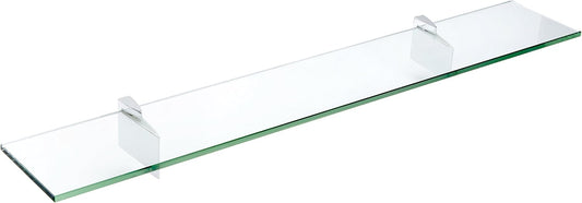 Spancraft Glass R-8x27-Chrome Raven Glass Shelf, 8" x 27", Chrome