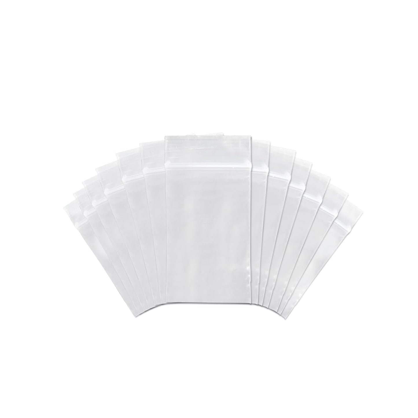SNL Quality Zipper Lock Reclosable Clear Disposable Plastic Bags, Strong | 3" X 5" - 2 MIL - 100 Bags