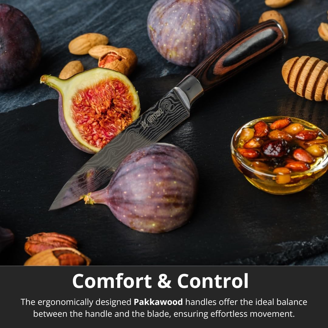 Yatoshi Professional Kitchen Knife Set, 15 Pieces, High Carbon Stainless Steel, Ergonomic Handle