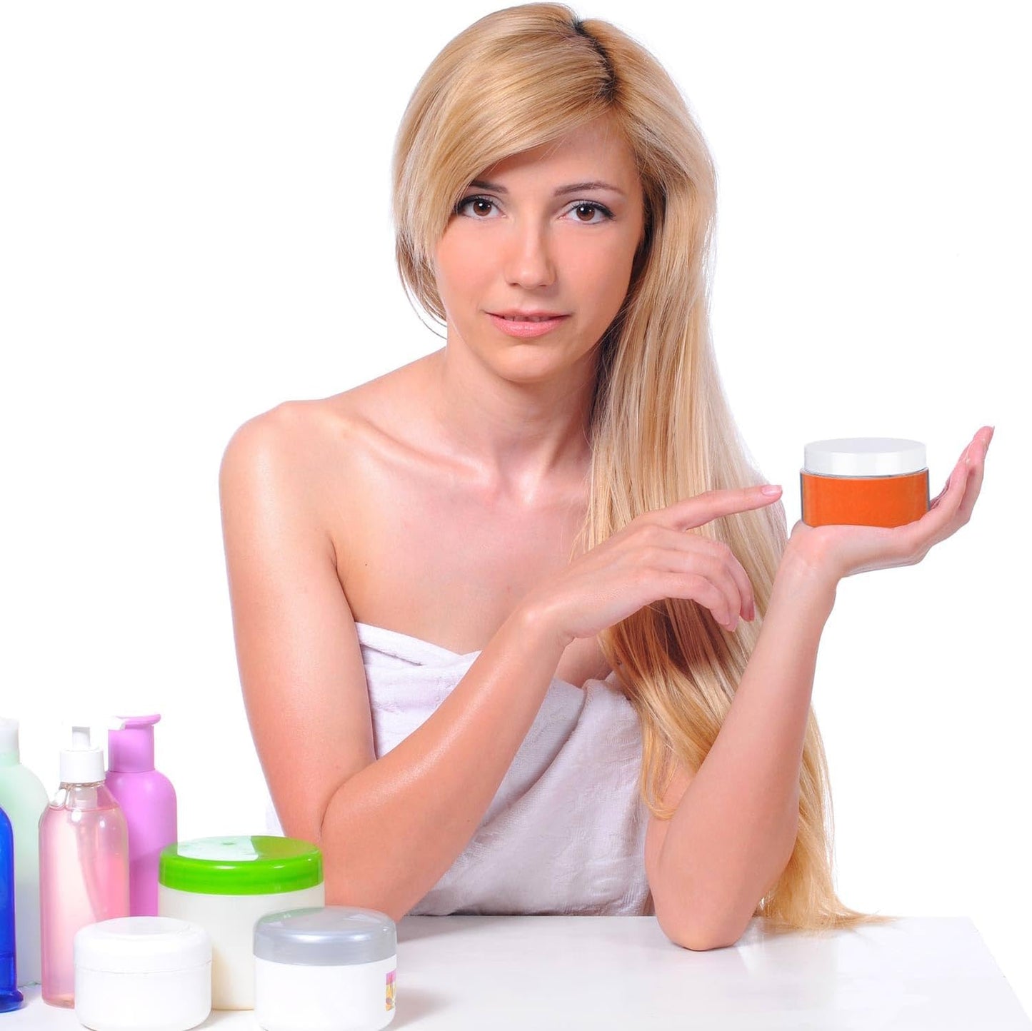 SATINIOR 6 Pack 3 oz Plastic Jars Containers with Lids Wide-mouth Refillable Leakproof Reusable Round Empty Jars for Travel Cosmetic Dry Food Spice Candy Cookie Home Kitchen Organizing(White)