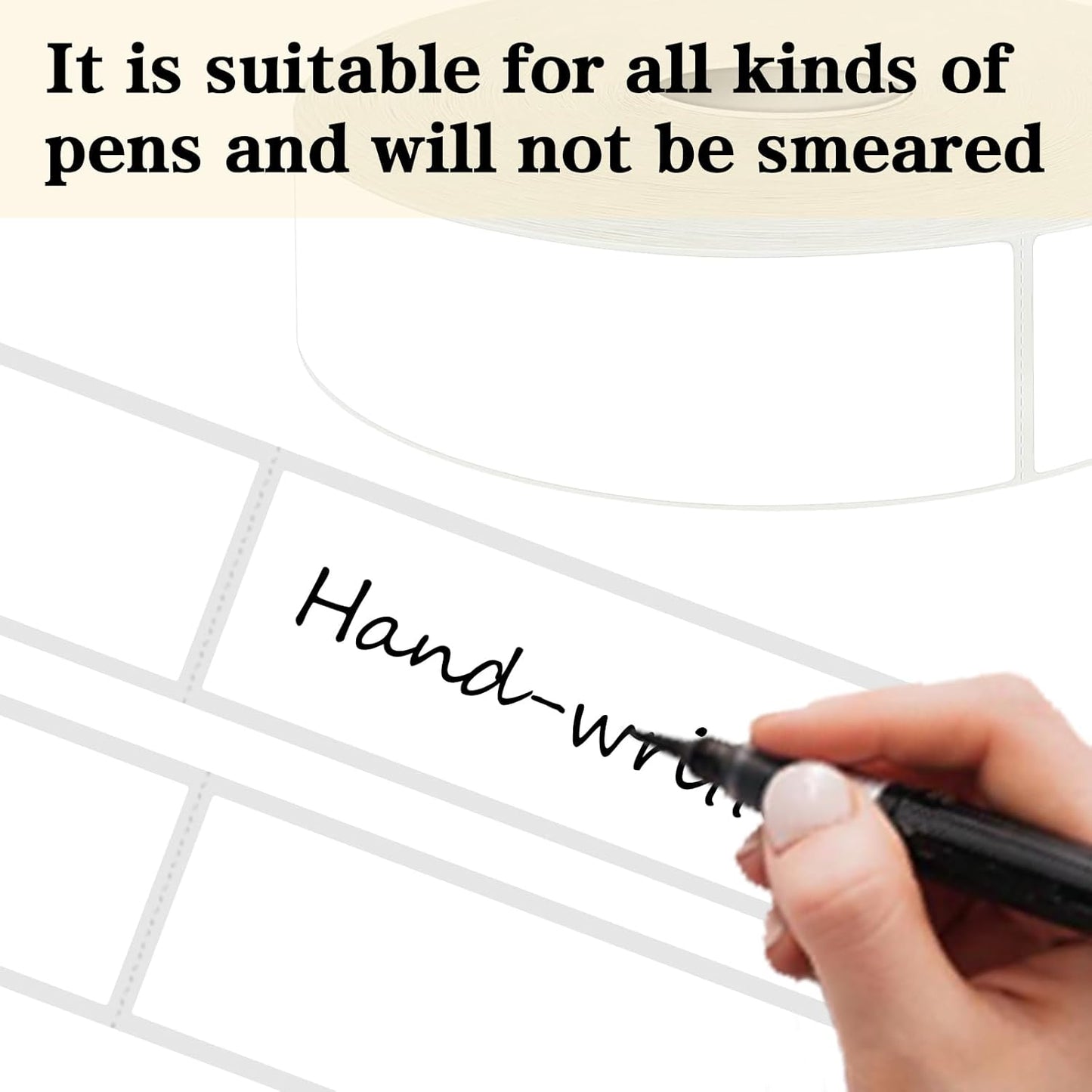 500 Blank Removable Freezer Labels Water Oil Resistant with Perforation Line for Food Containers Jars Pantry Organization (Ink Quick-Dry，1” x 3”)