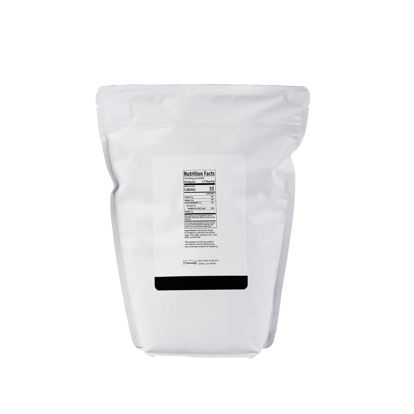 Minimalist Demerara Sugar, Perfect for Baking and Sweetening Beverages (4 Pound)