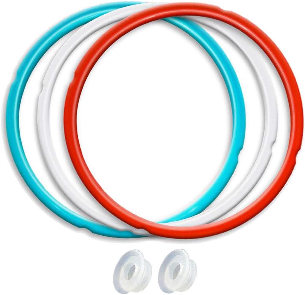 Premium Silicone Sealing Ring 3-Pack for InstantPot 8Qt - Dishwasher Safe Food-Grade Replacement Gasket, Compatible with 8Qt IP-DUO80/IP-LUX80/Ultra/Duo Plus/Viva (8 Quart Silicone Seals)
