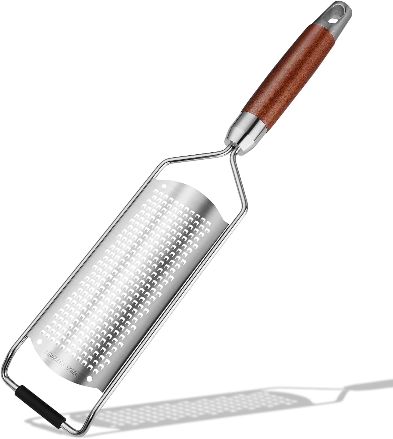 Professional-Grade Lemon Zester with Fine Blades, Lightweight Cheese/Vegetable Grater, Solid Wood Handle Design - Rust-Resistant, Durable, Essential Kitchen Tool （A2）